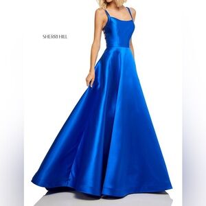 Sherri Hill 52715 blue formal gown 0